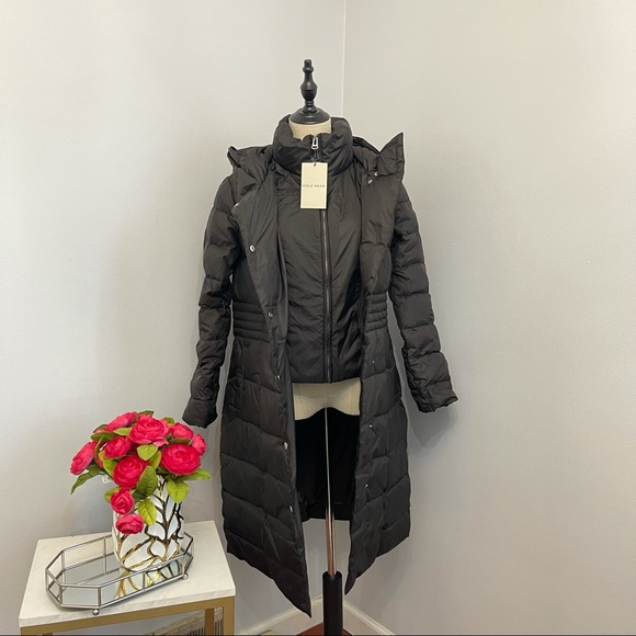 Cole Haan Hooded Quilted Coat New With Tag - Picture 6 of 14